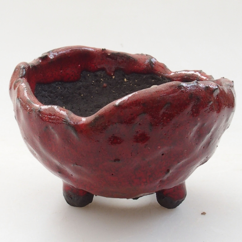 Conchiglia in ceramica 7 x 6,5 x 5 cm , colore rosso