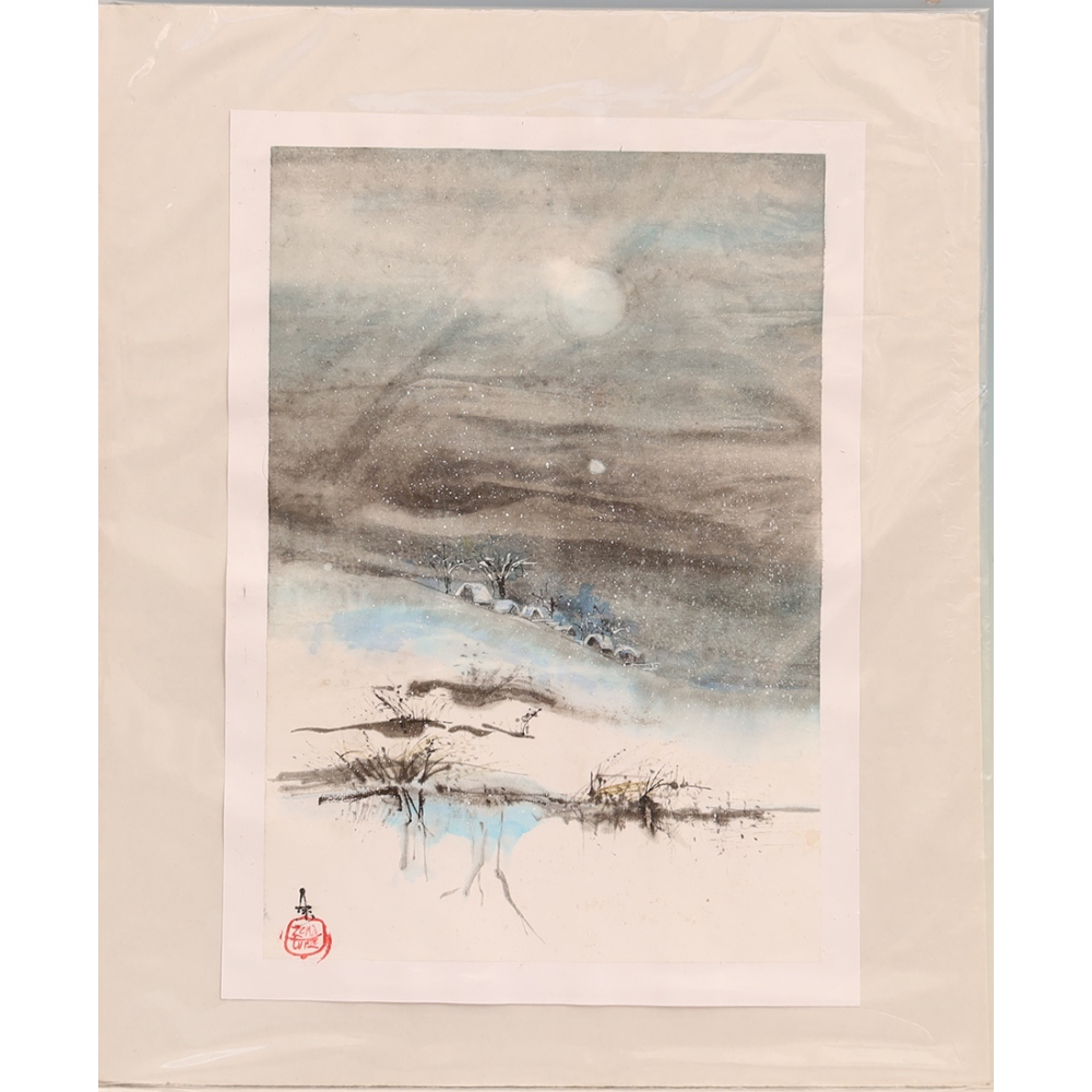 Calligrafia - Paesaggio invernale