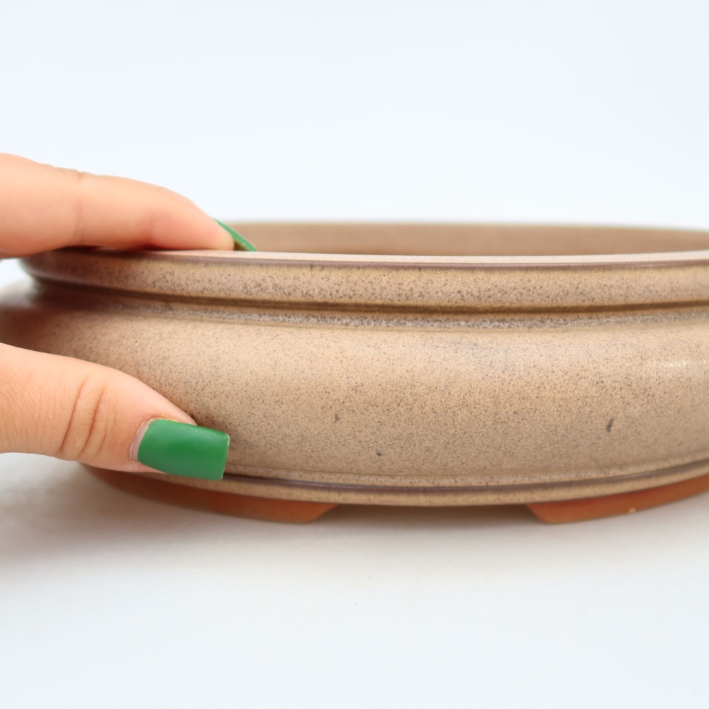 Ciotola in ceramica  23 x 23 x 7 cm, colore beige