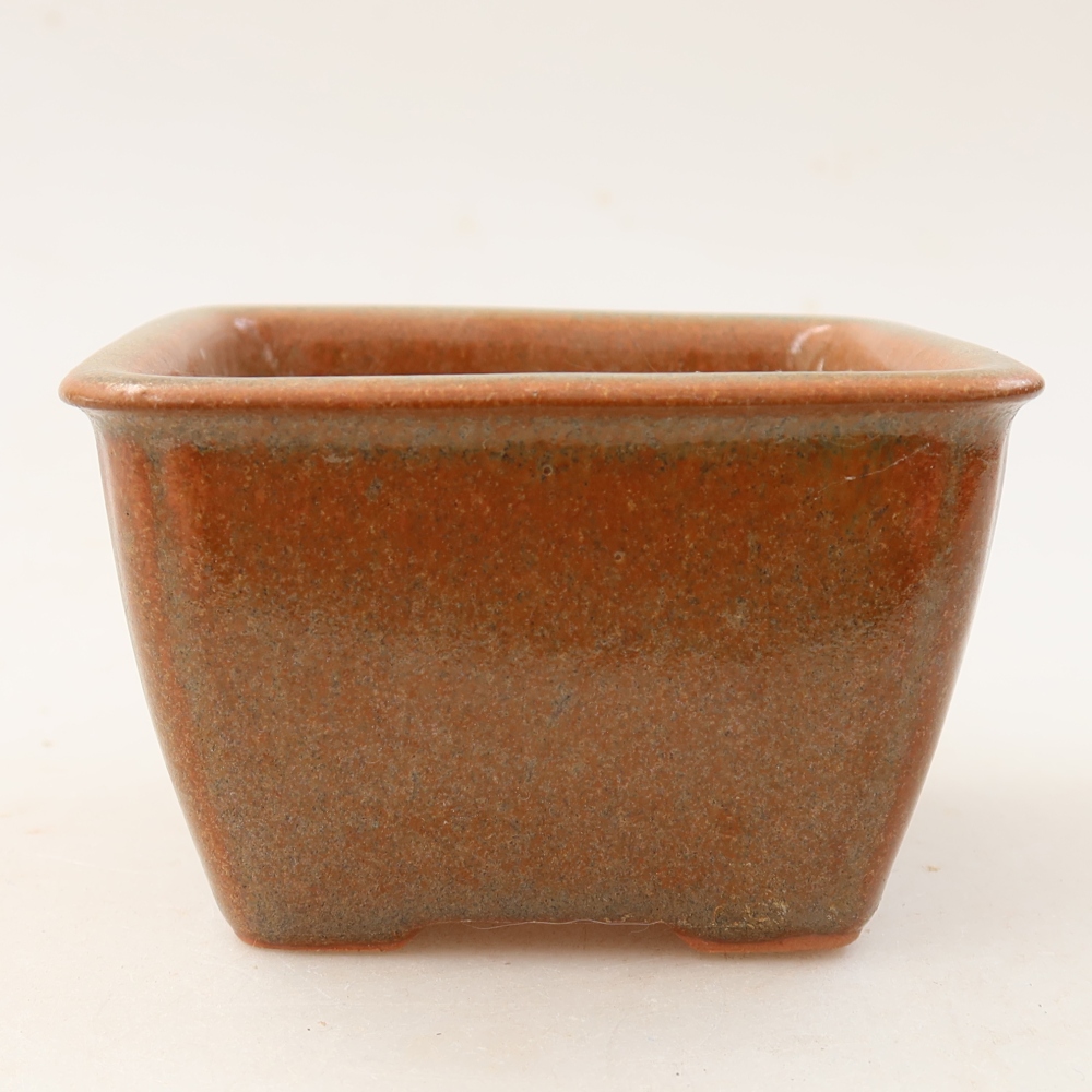 Ciotola per bonsai in ceramica 8,5 x 8,5 x 5,5 cm, marrone