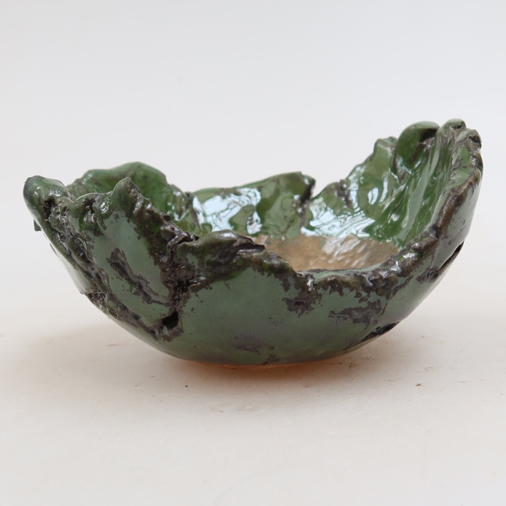 Guscio in ceramica  11,5 x 10,5 x 6 cm, colore verde
