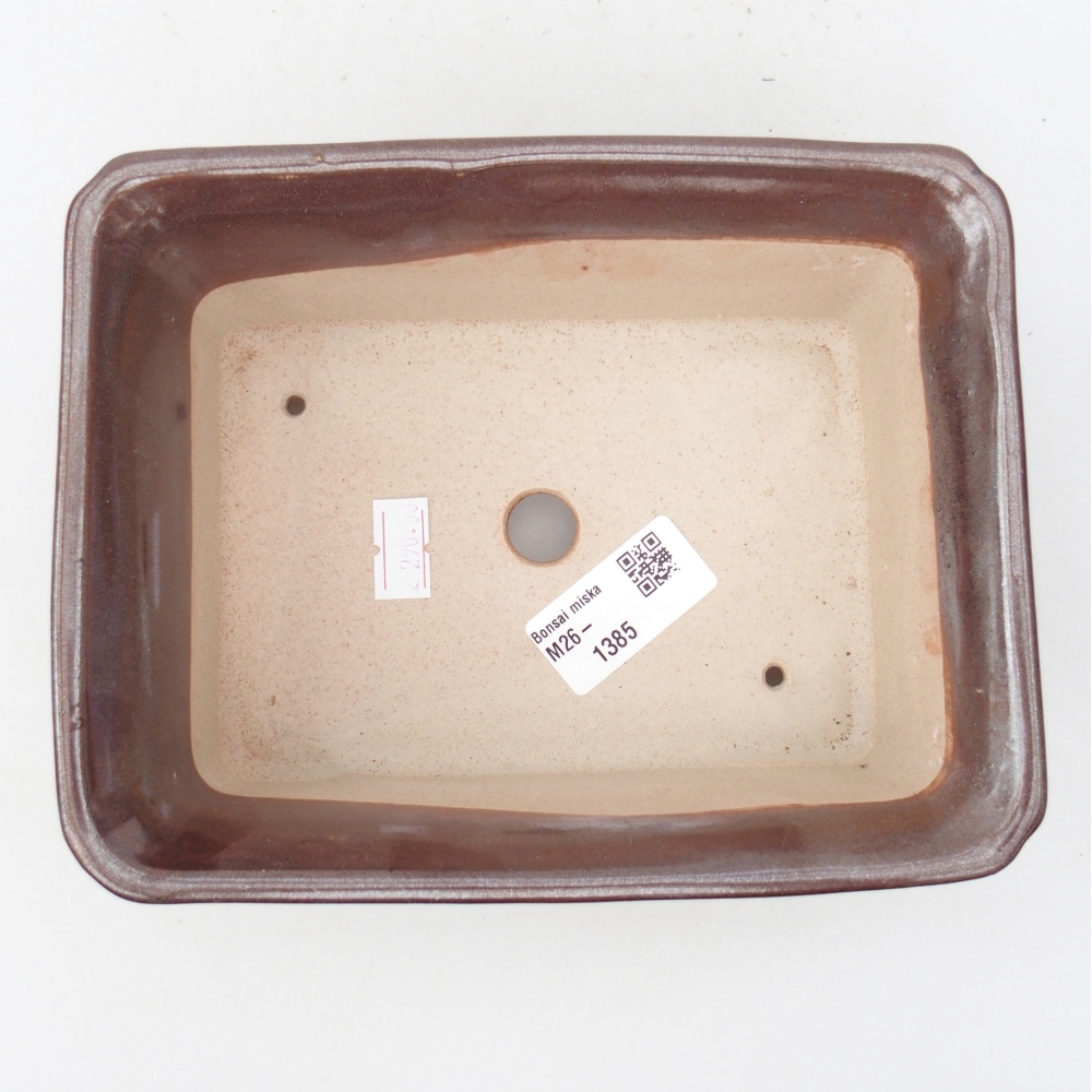 Ciotola per bonsai in ceramica 18 x 14 x 7 cm, marrone