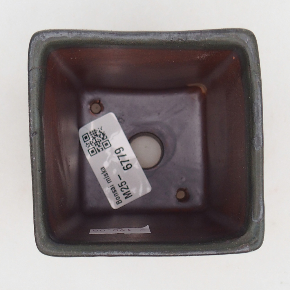 Ciotola bonsai in ceramica 7,5 x 7,5 x 8,5 cm, grigio