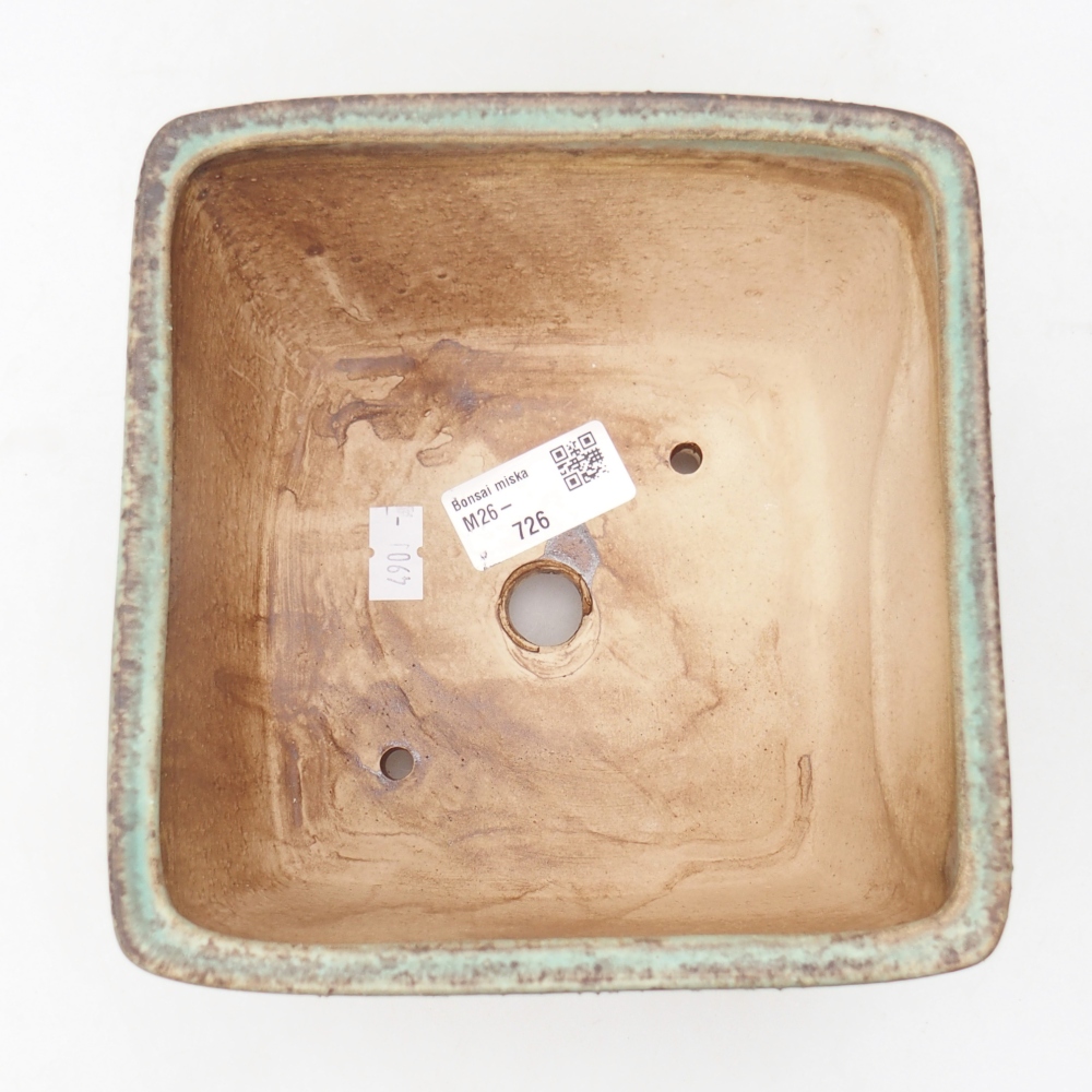 Ciotola per bonsai in ceramica 16 x 16 x 10 cm, verde