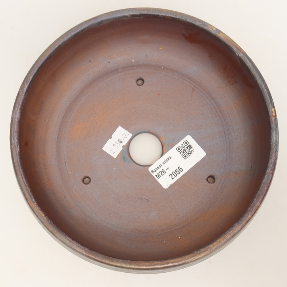 Vaso da bonsai in ceramica 17 x 17 x 5,5 cm, colore marrone
