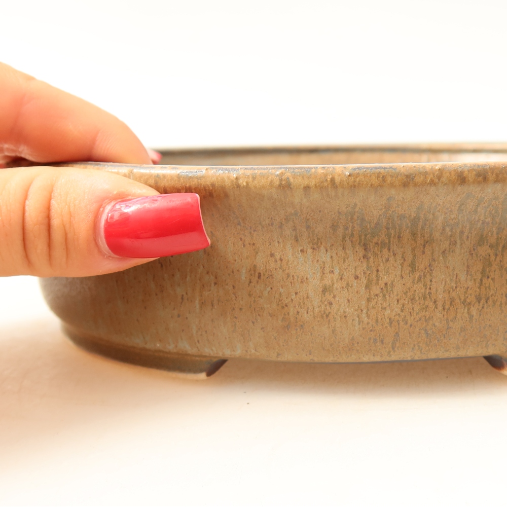 Ciotola bonsai in ceramica 17,5 x 16 x 4,5 cm, colore blu