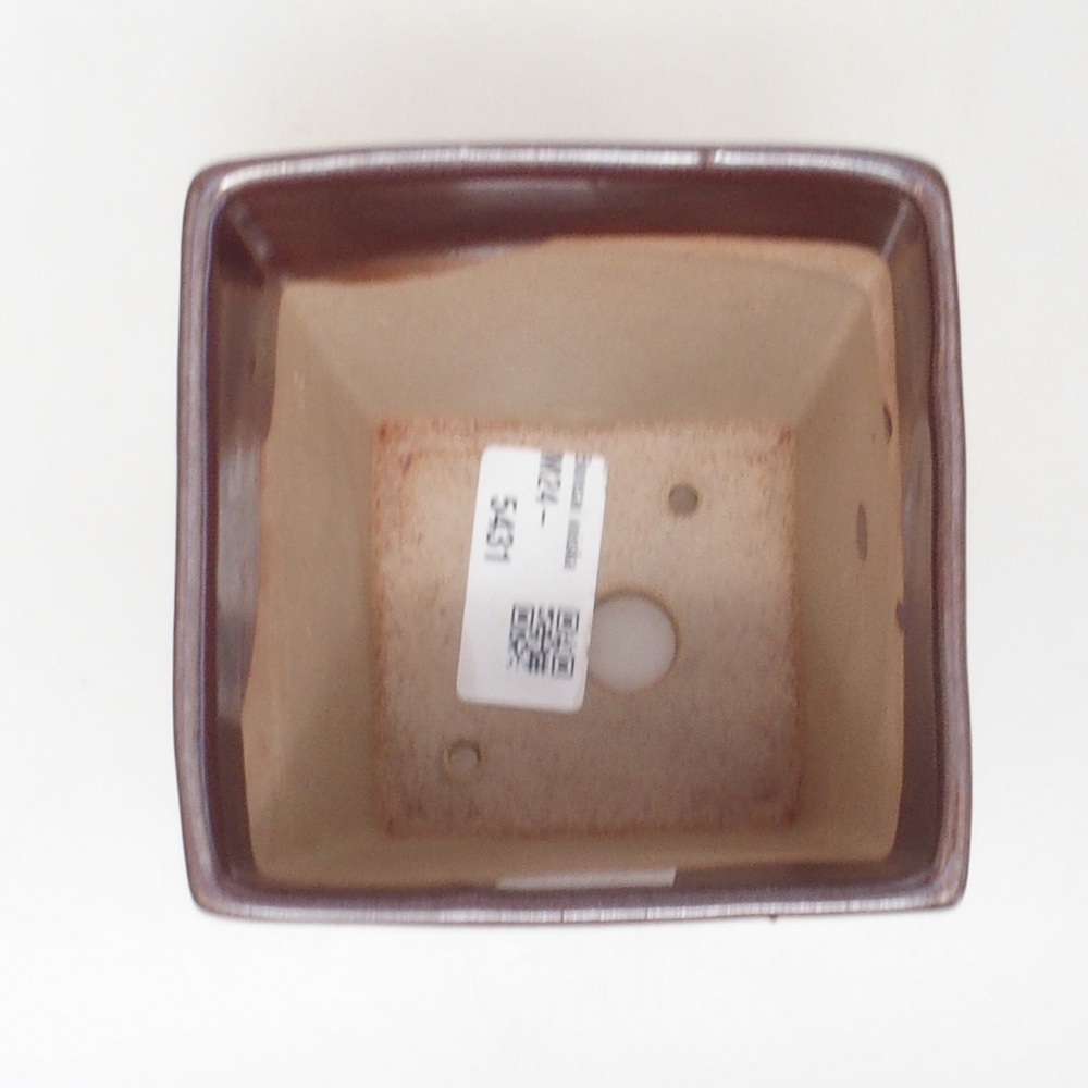 Ciotola per bonsai in ceramica 9 x 9 x 12 cm, marrone