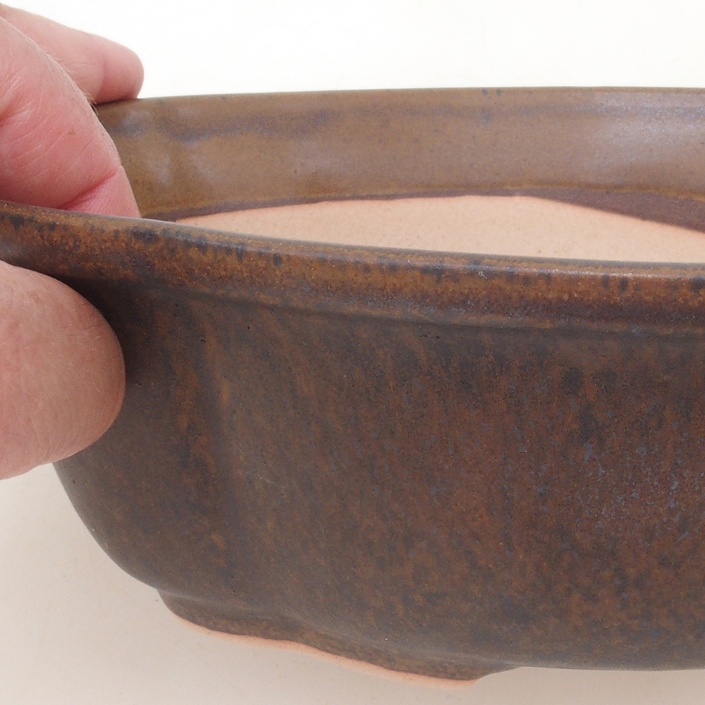 Ciotola per bonsai H75 - 19 x 14 x 6,5 cm - marrone