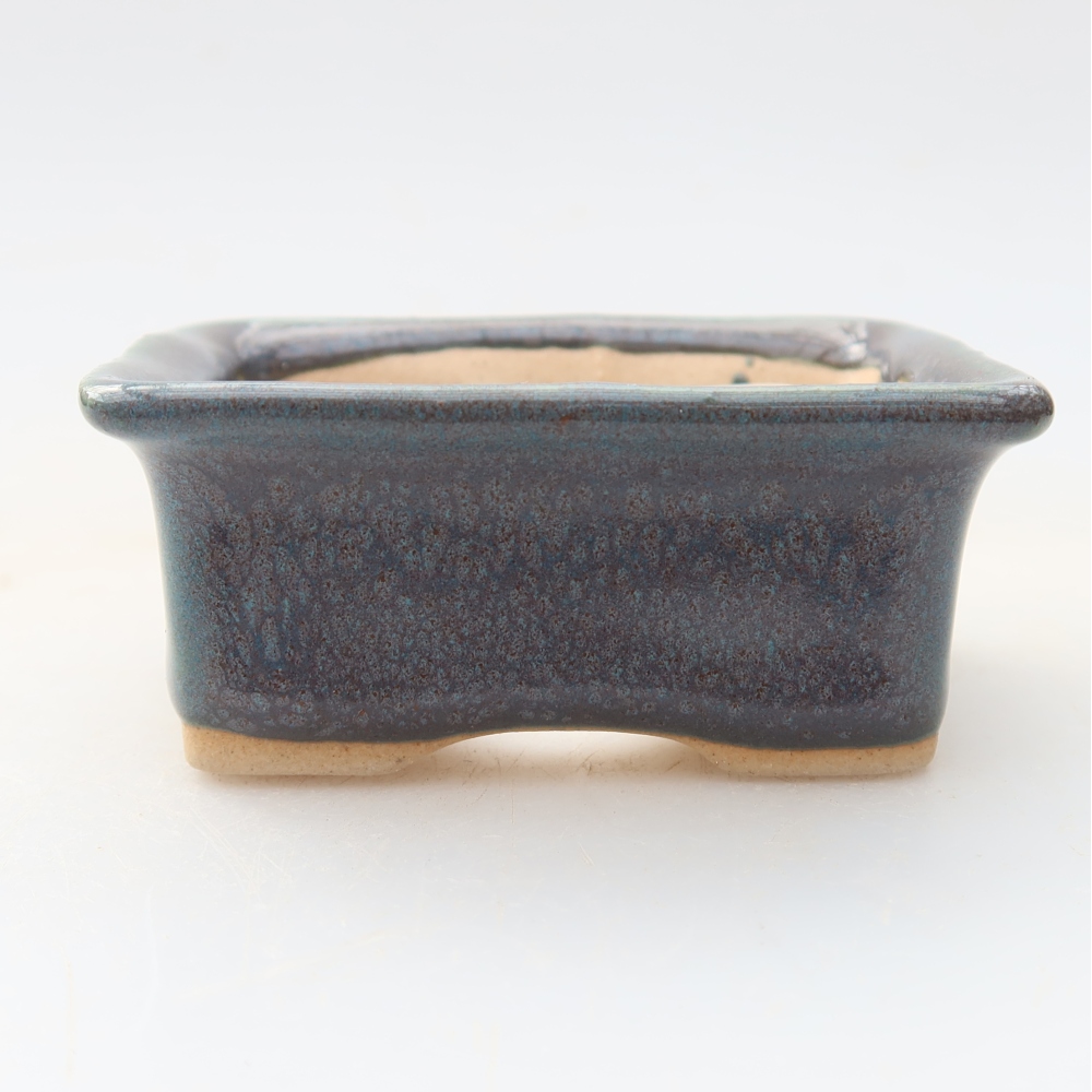 Vaso da bonsai in ceramica 6 x 4,5 x 2,5 cm, colore grigio