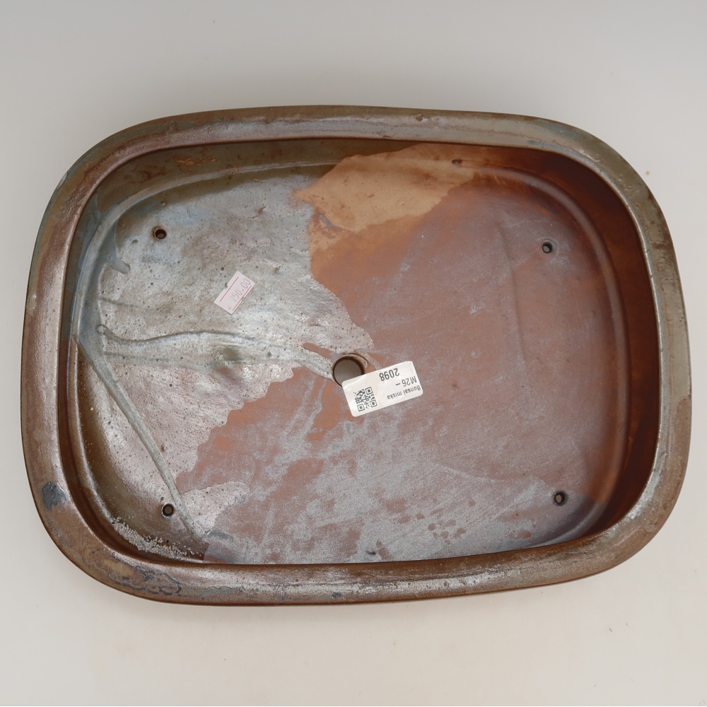 Vaso da bonsai in ceramica 32 x 24,5 x 6,5 cm, colore marrone