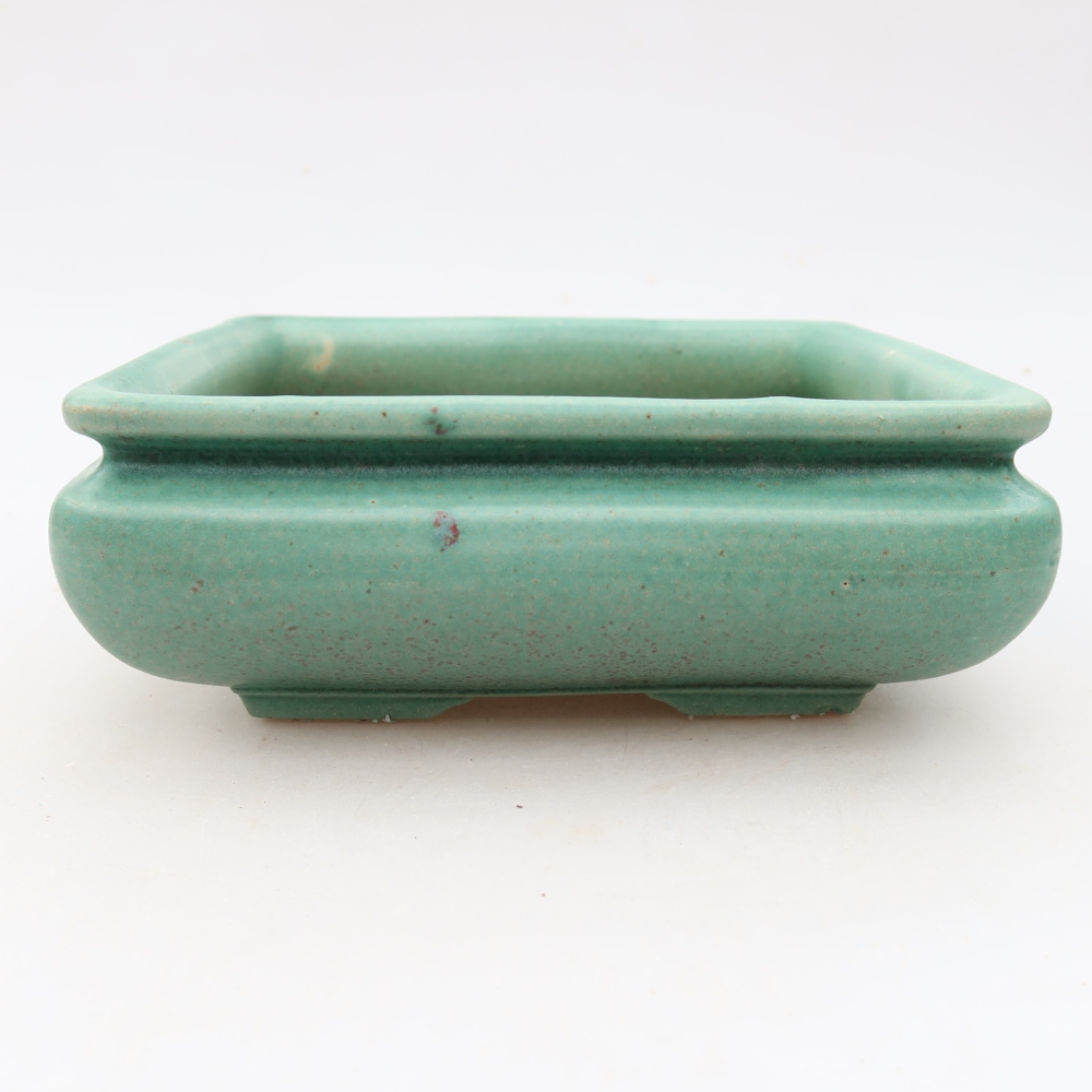 Ciotola per bonsai in ceramica 15,5 x 15,5 x 6 cm, verde