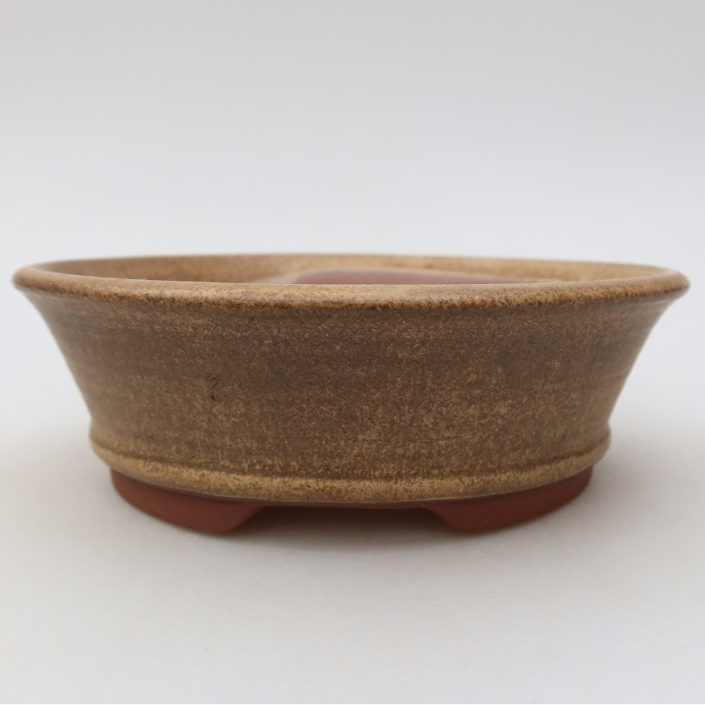 Ciotola per bonsai in ceramica 16 x 16 x 5 cm, marrone