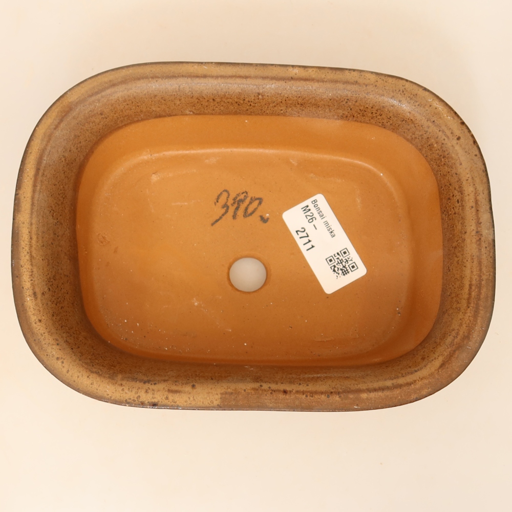 Ciotola in ceramica  18 x 13 x 5,5 cm, colore marrone