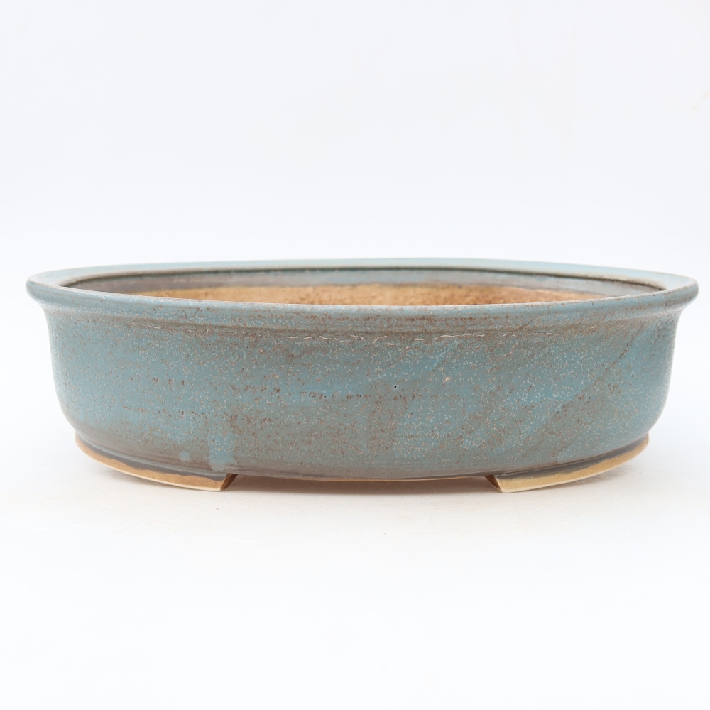 Vaso da bonsai in ceramica 31 x 27 x 7,5 cm, colore blu