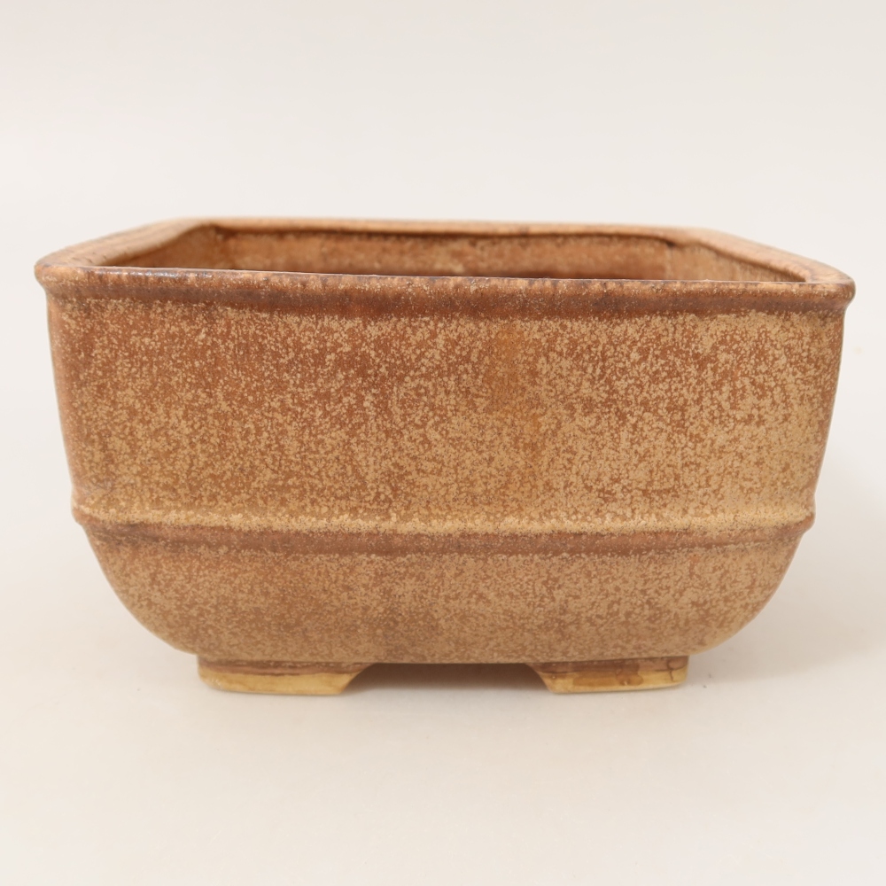 Vaso da bonsai in ceramica 16,5 x 16,5 x 9,5 cm, colore rosa