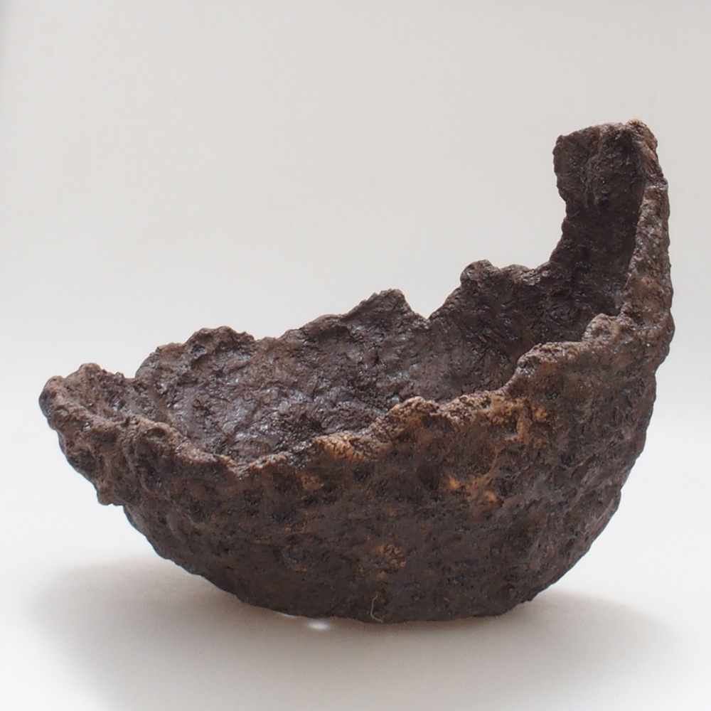 Conchiglia in ceramica 24 x 21,5 x 22 cm , colore marrone