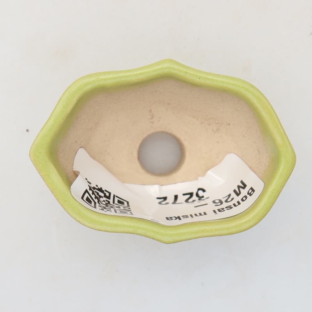Vaso in ceramica per bonsai 4,5 x 3 x 2,5 cm, colore verde