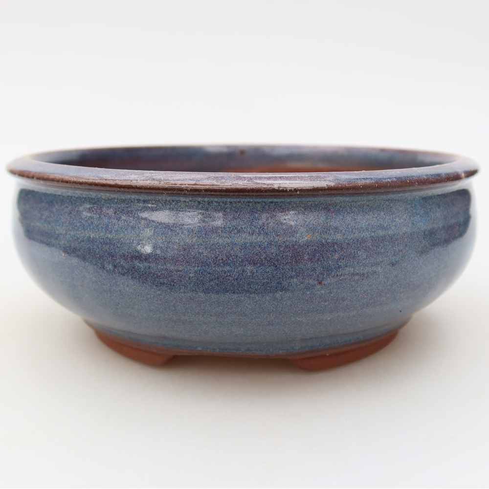 Ciotola bonsai in ceramica 16 x 16 x 5 cm, colore blu