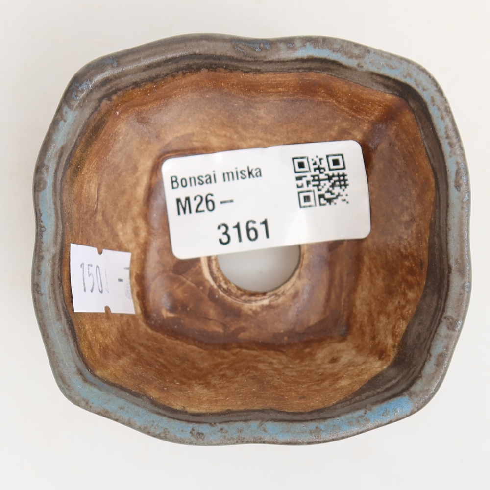 Ciotola bonsai in ceramica 7 x 7 x 3,5 cm, colore blu