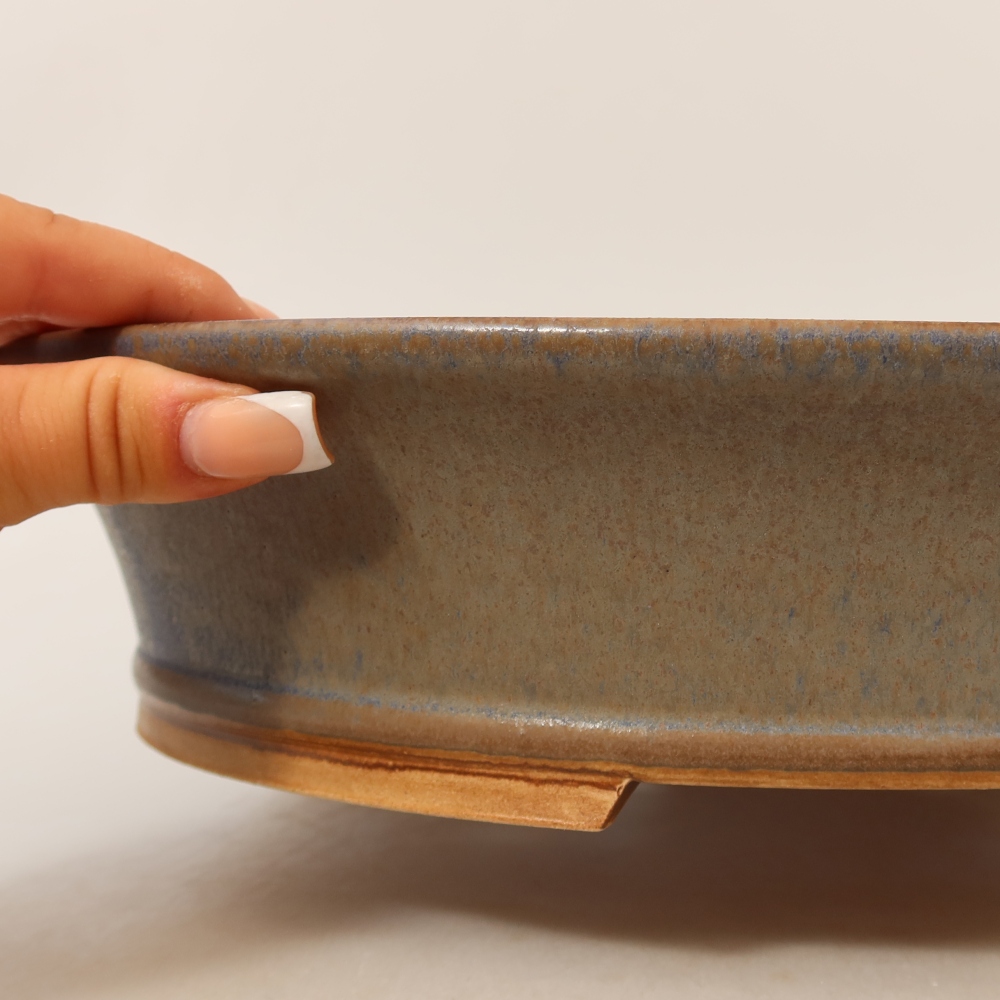 Vaso in ceramica per bonsai 31,5 x 28 x 7 cm, colore blu