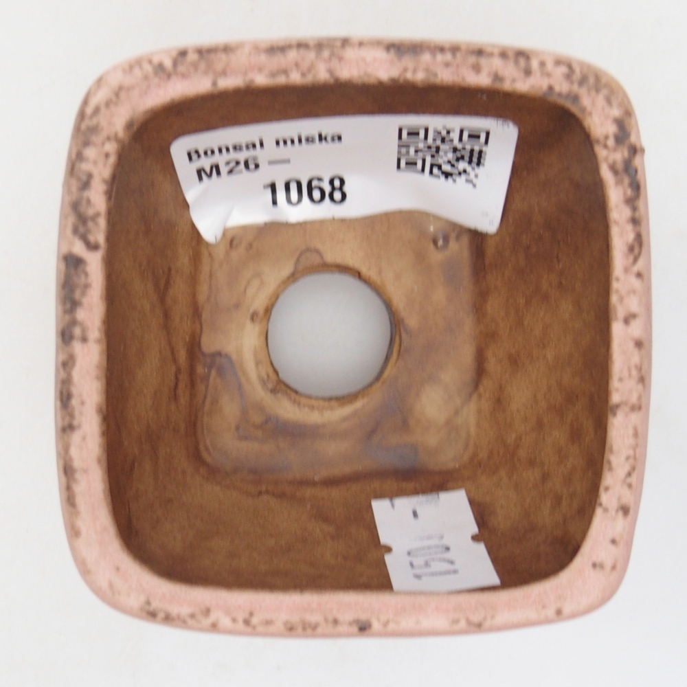 Ciotola bonsai in ceramica 6 x 6 x 4 cm, rosa