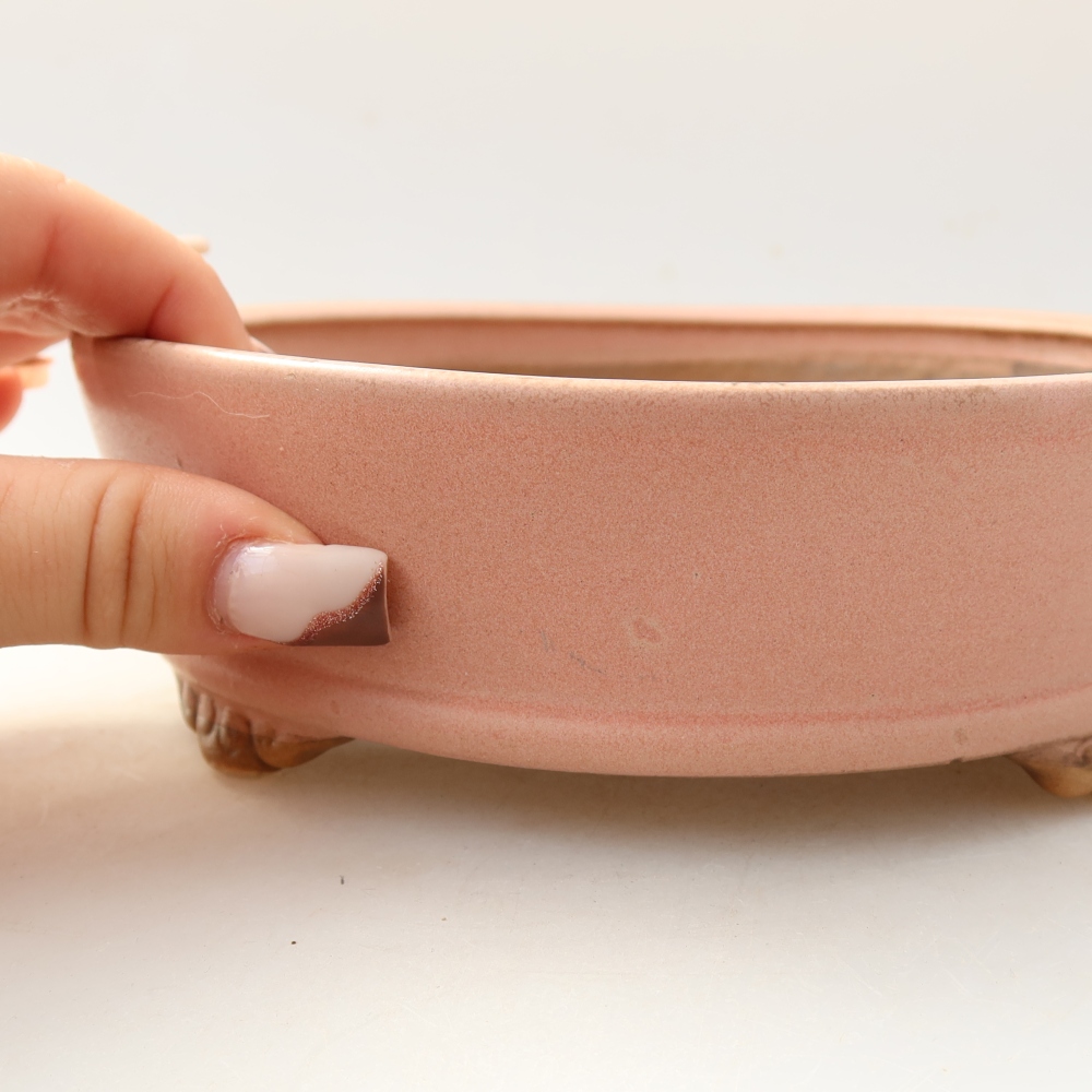 Ciotola bonsai in ceramica 18 x 18 x 5 cm, rosa