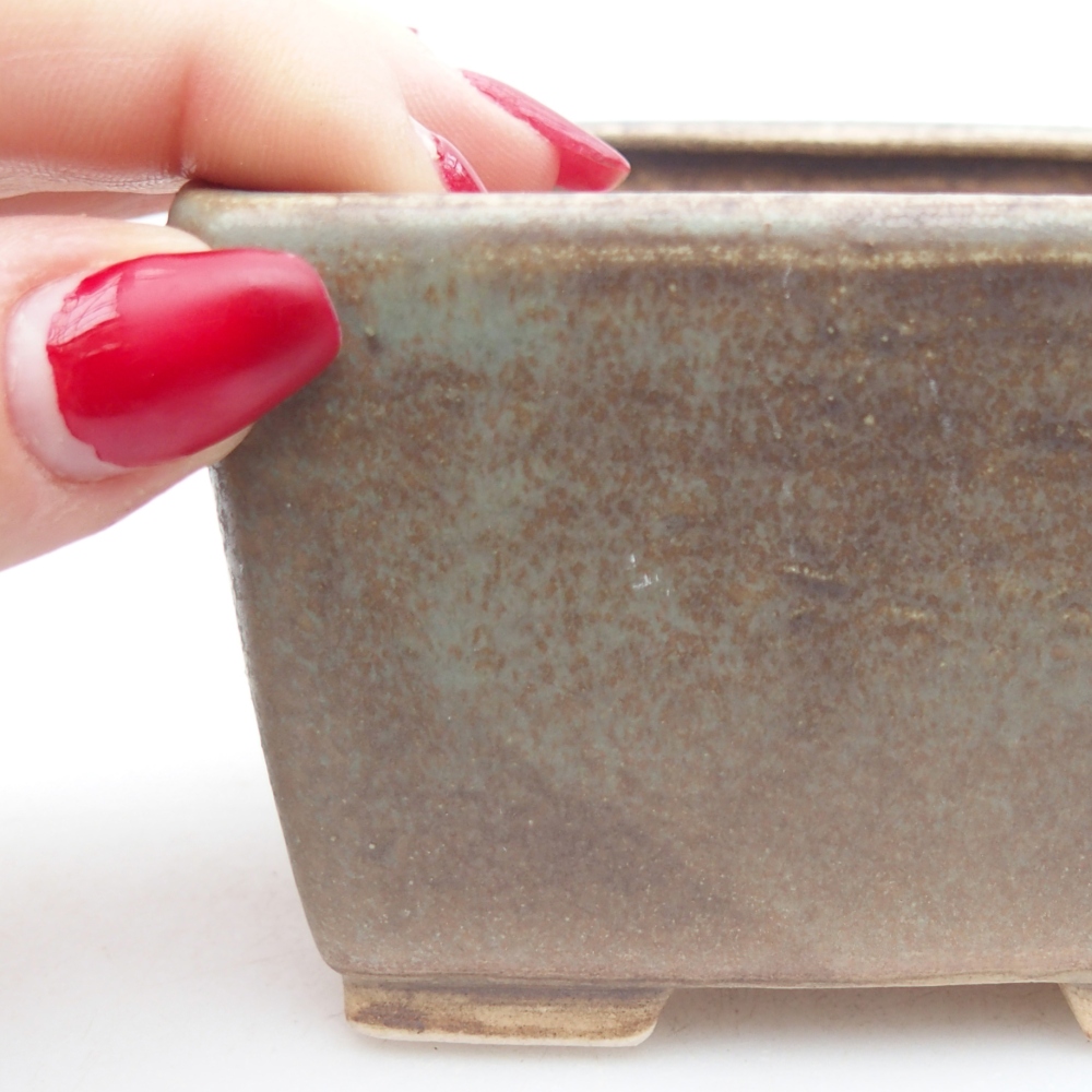 Ciotola bonsai in ceramica 8,5 x 8,5 x 5,5 cm, verde