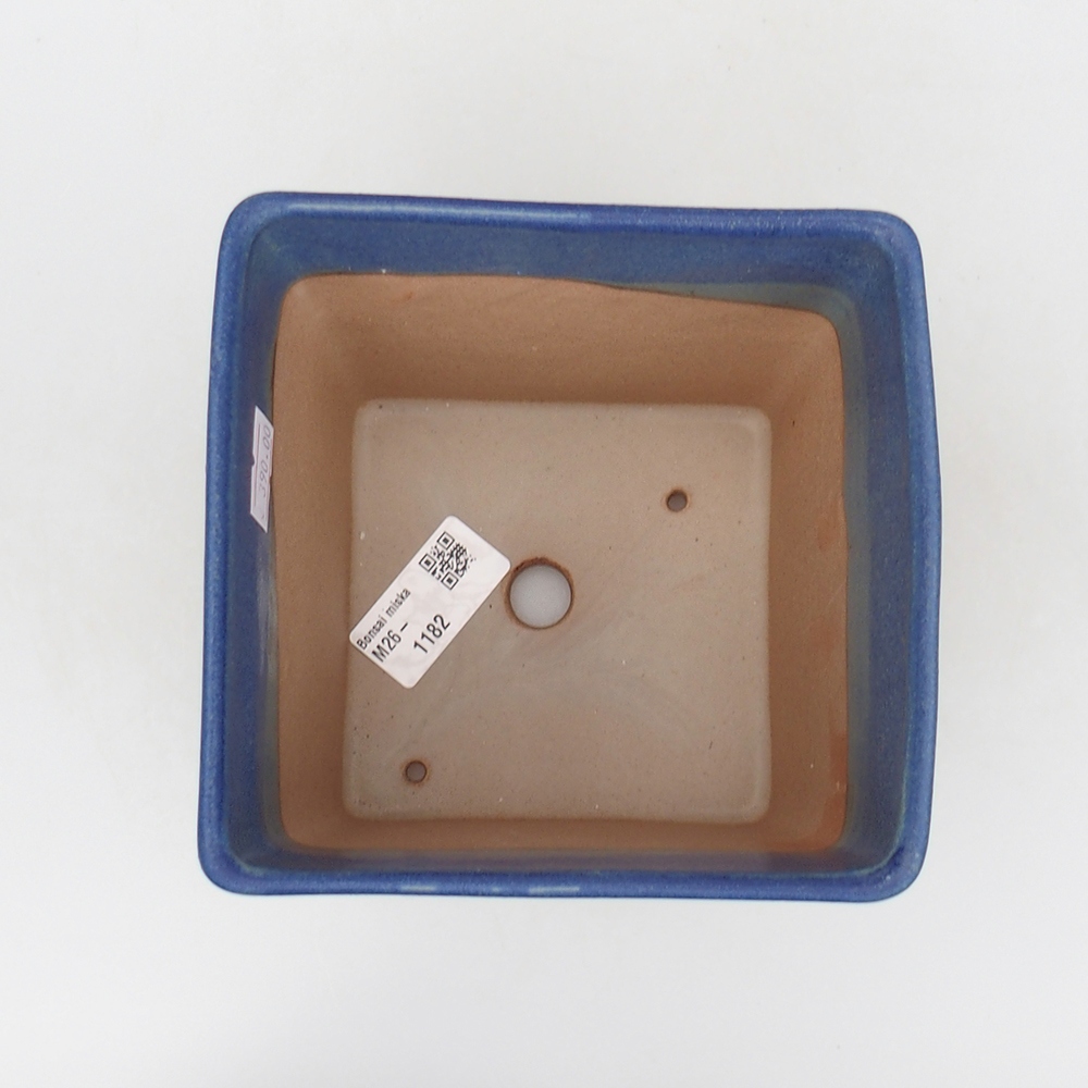 Ciotola bonsai in ceramica 13 x 13 x 13 cm, colore blu