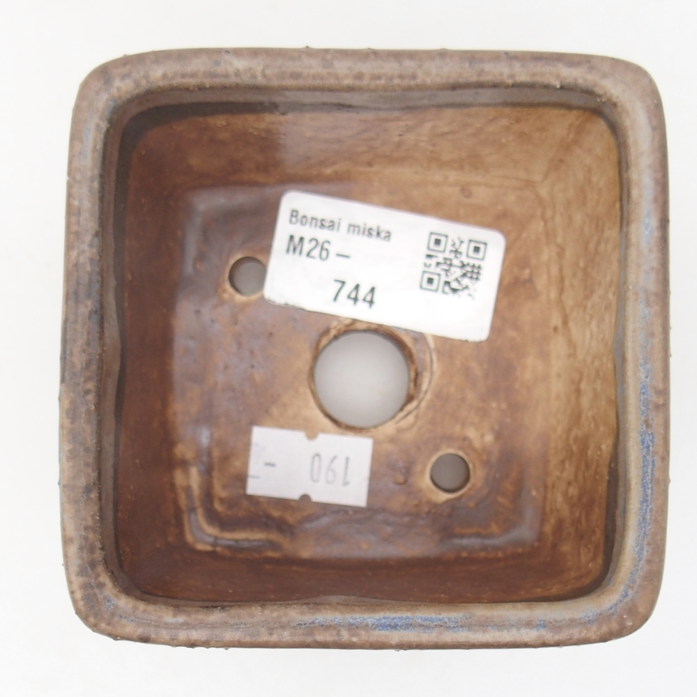 Ciotola bonsai in ceramica 8,5 x 8,5 x 5,5 cm, colore blu