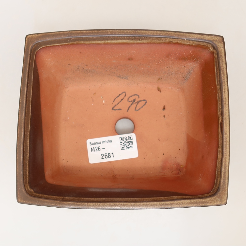 Ciotola in ceramica  14,5 x 12,5 x 7 cm, colore marrone