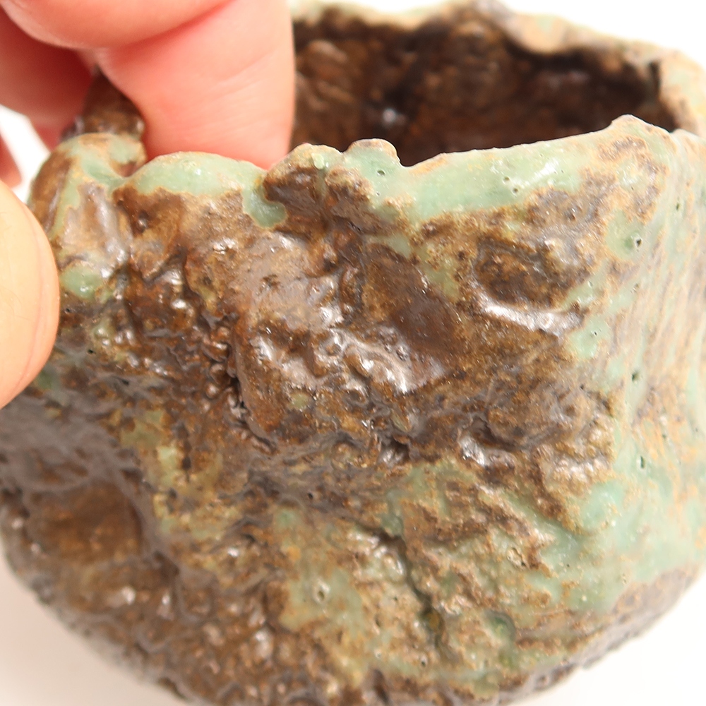Guscio in ceramica  6 x 5 x 6 cm, colore verde