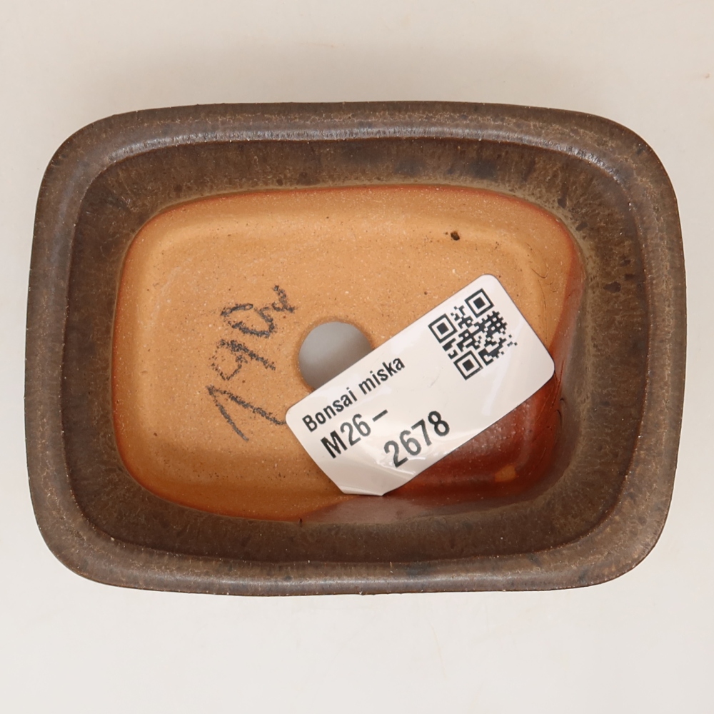 Ciotola in ceramica  9 x 6,5 x 4,5 cm, colore marrone