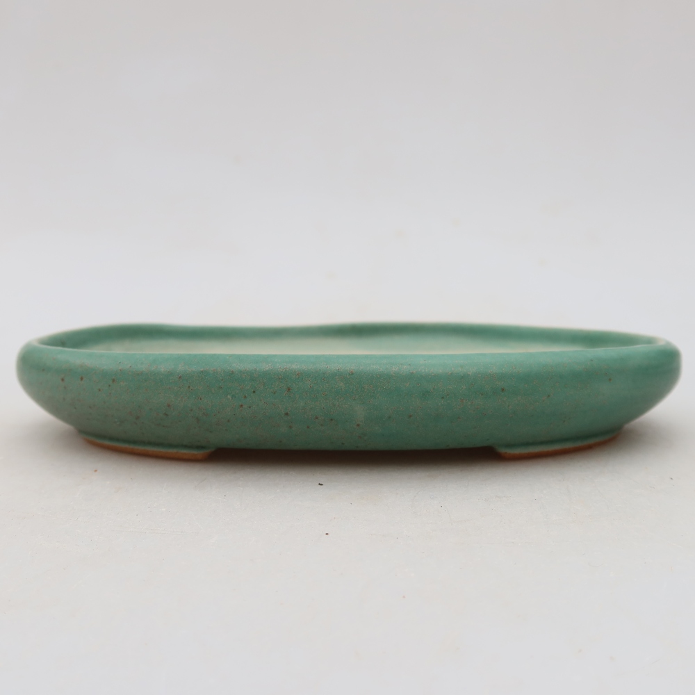 Vaso da bonsai in ceramica 17 x 12 x 2,5 cm, colore verde