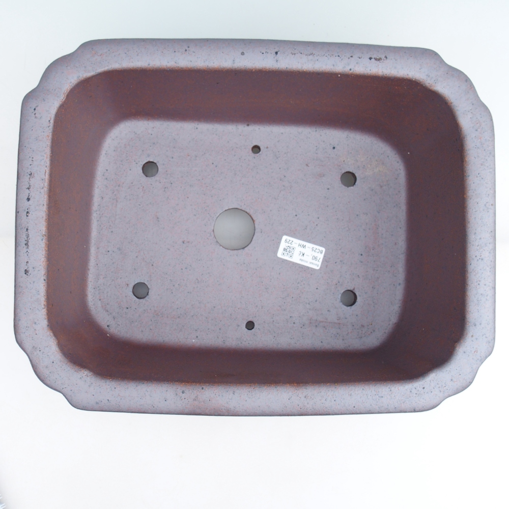 Ciotola bonsai in ceramica 36 x 28 x 13 cm, colore metallo