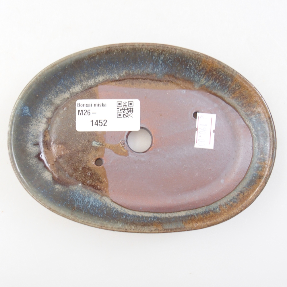 Ciotola per bonsai in ceramica 15,5 x 11 x 2,5 cm, colore blu