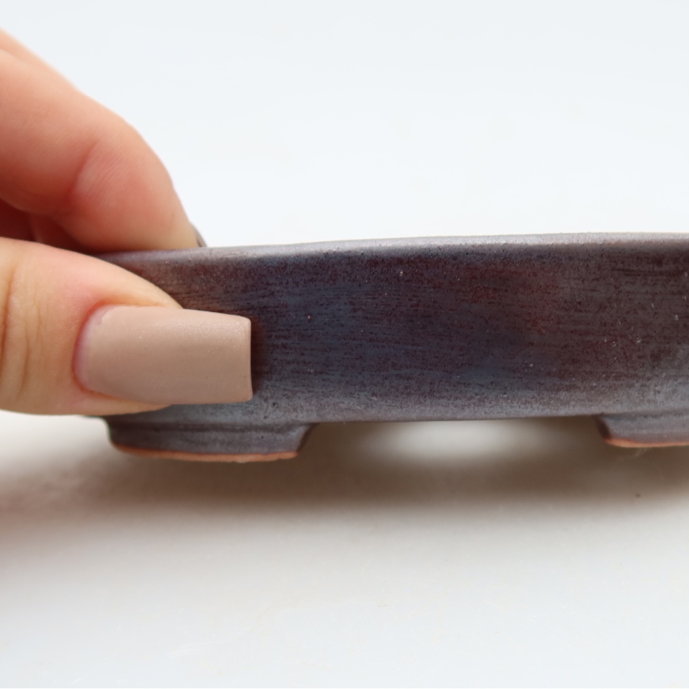 Ciotola per bonsai in ceramica 12 x 9,5 x 2,5 cm, marrone