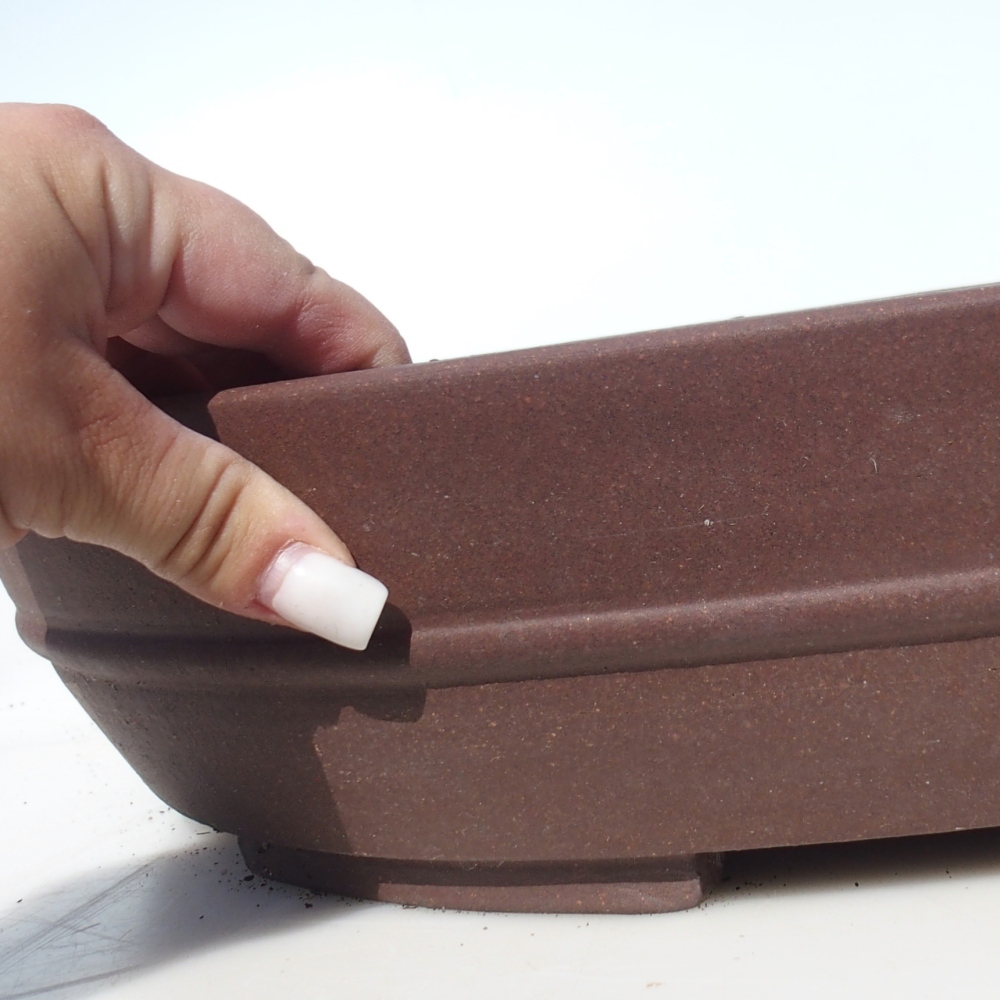 Ciotola per bonsai 49 x 40 x 9 cm - marrone