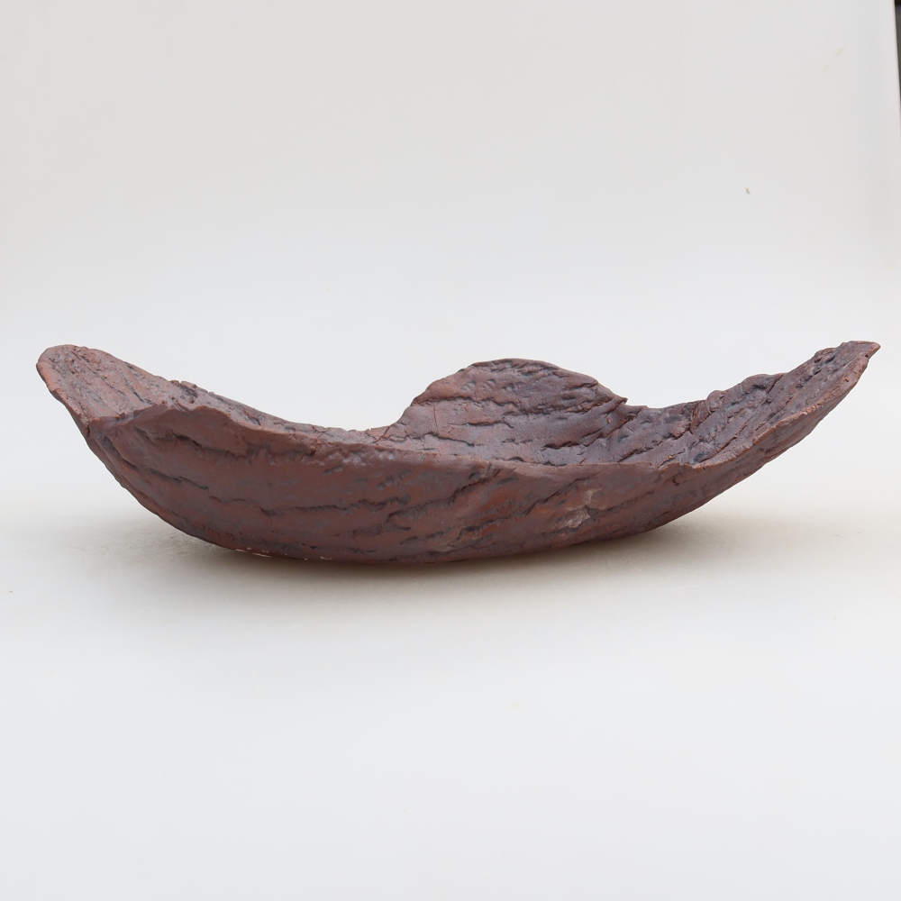 Conchiglia in ceramica  31,5 x 19,5 x 7,5 cm, colore marrone