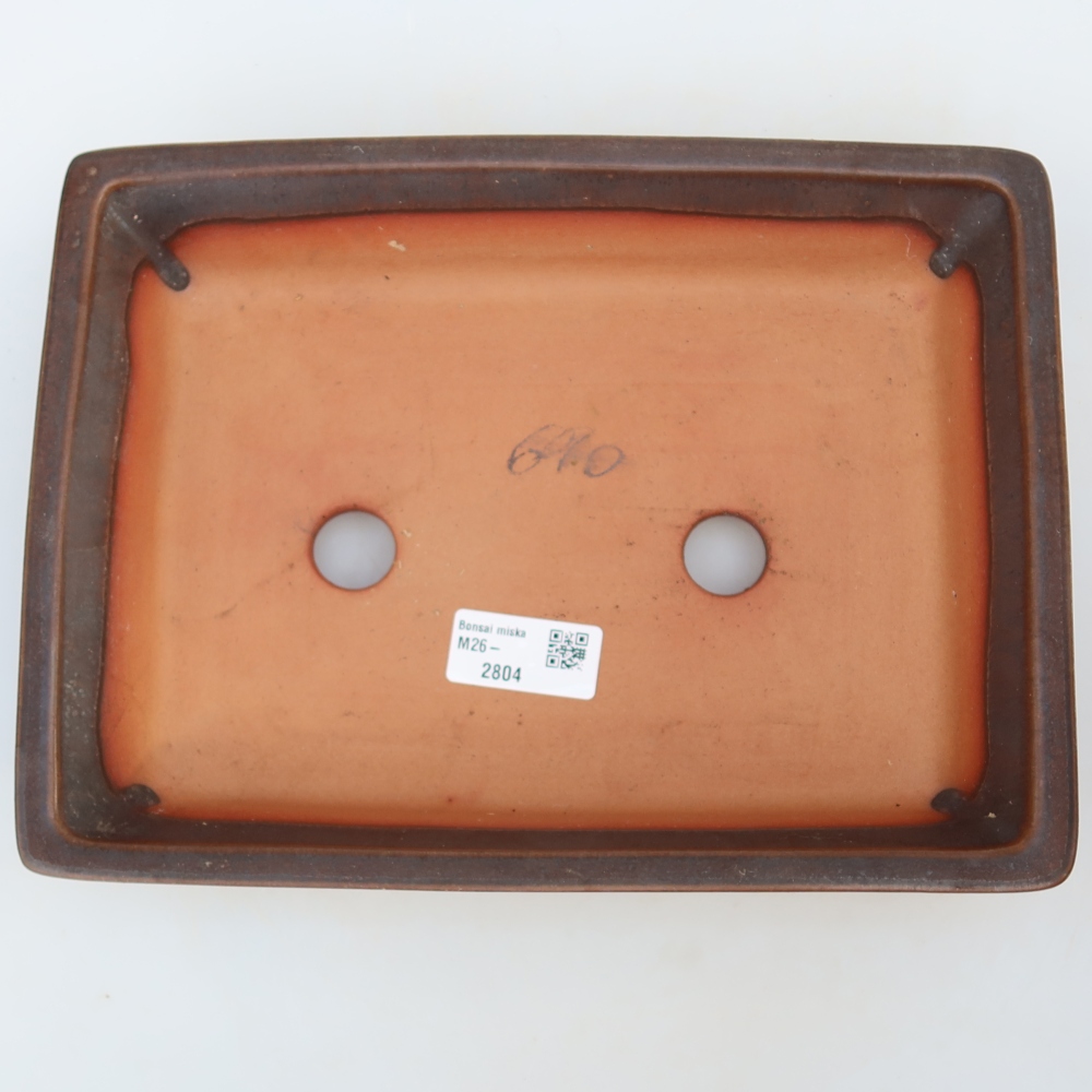 Ciotola in ceramica  26 x 20 x 5 cm, colore marrone