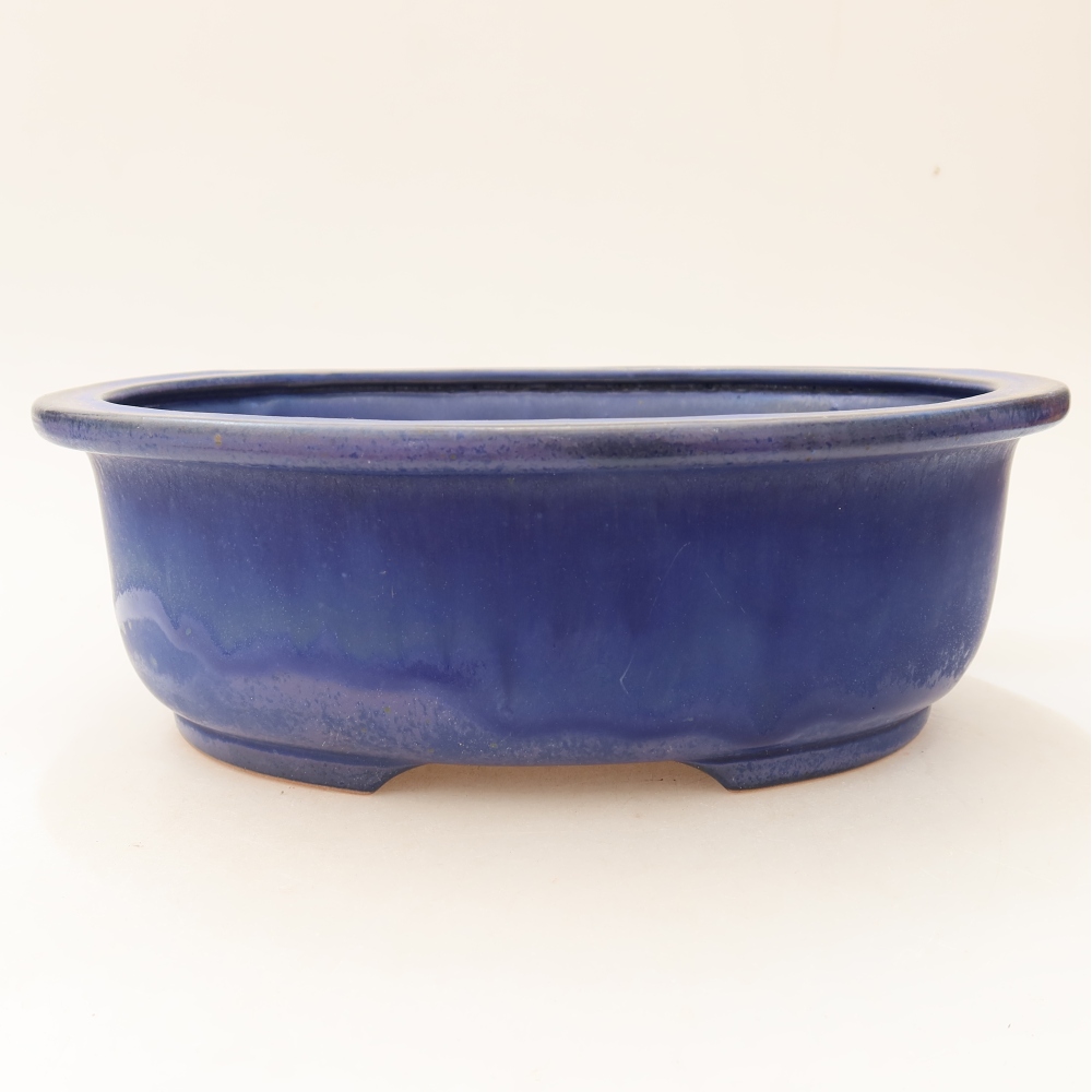 Vaso da bonsai in ceramica 23 x 19 x 8 cm, colore blu