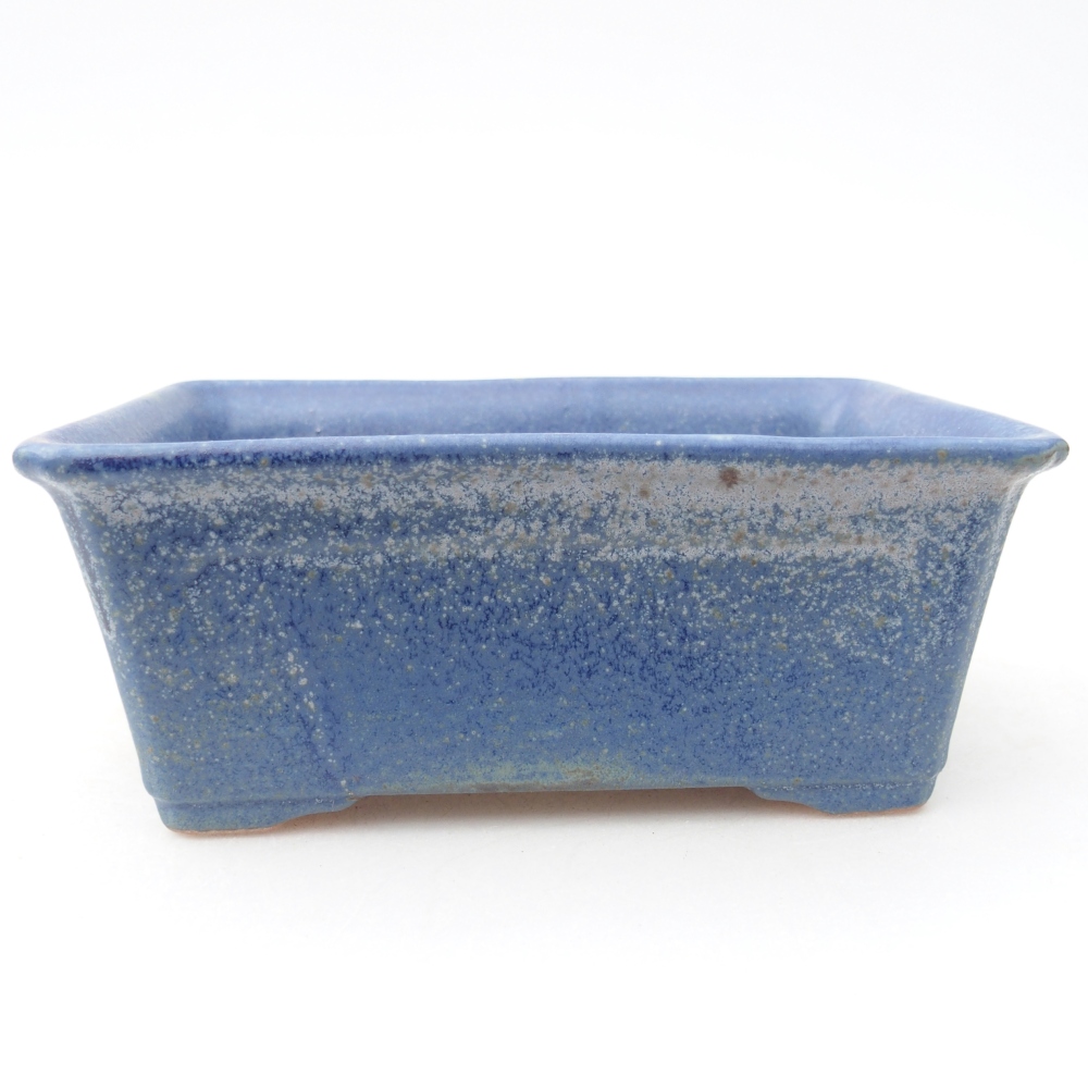 Ciotola bonsai in ceramica 13,5 x 10 x 5,5 cm, colore blu