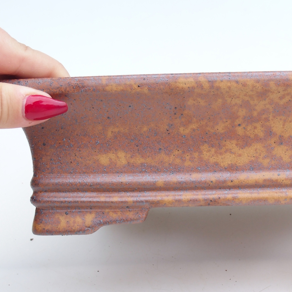 Ciotola per bonsai in ceramica 24 x 17 x 7 cm, marrone