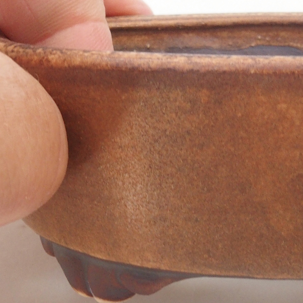 Ciotola per bonsai in ceramica 10 x 8,5 x 4 cm, marrone