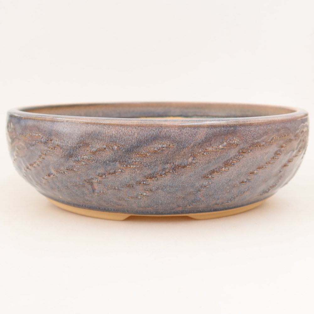 Vaso da bonsai in ceramica 31 x 31 x 9 cm, colore blu