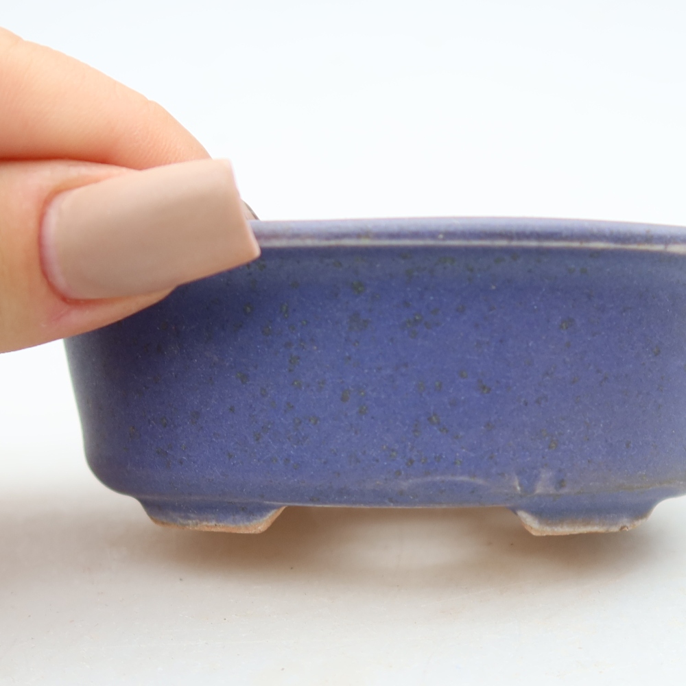 Vaso da bonsai in ceramica 9,5 x 6,5 x 3 cm, colore viola