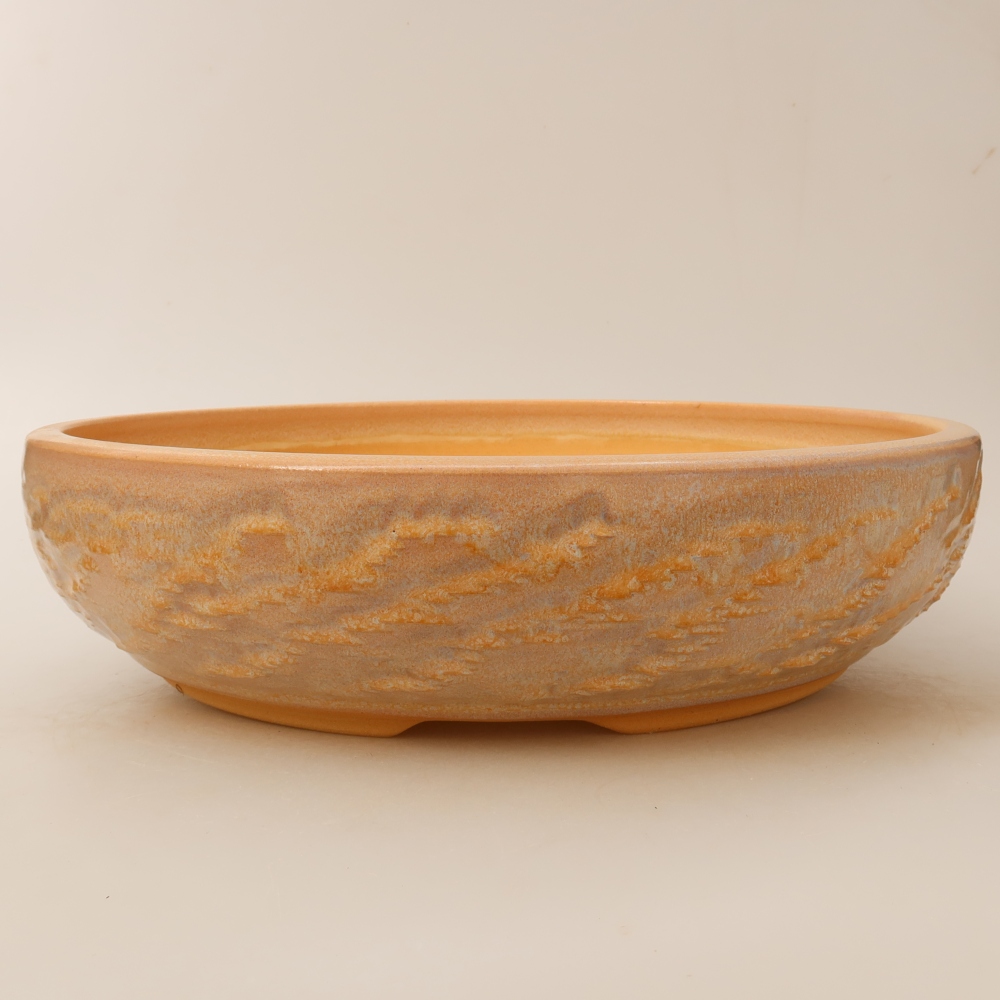 Vaso da bonsai in ceramica 31,5 x 31,5 x 7,5 cm, colore beige