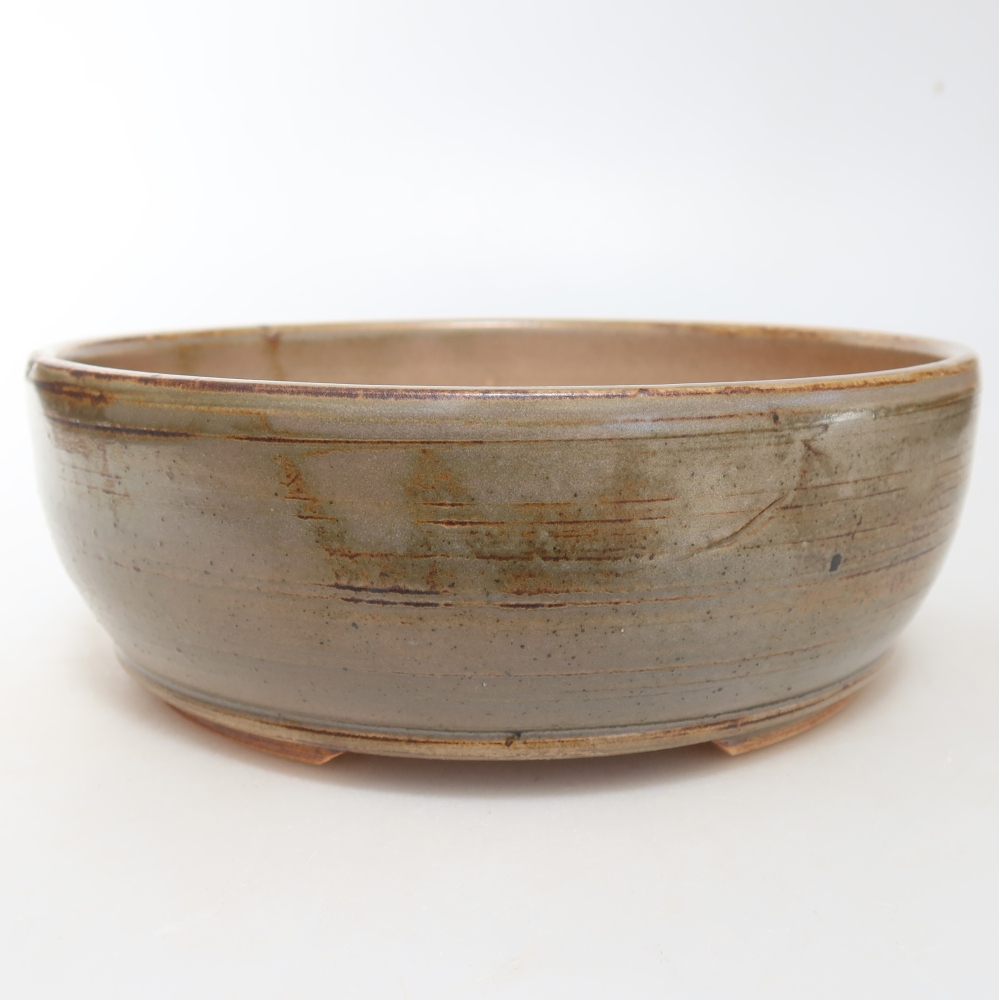 Vaso da bonsai in ceramica 19 x 19 x 7 cm, colore grigio
