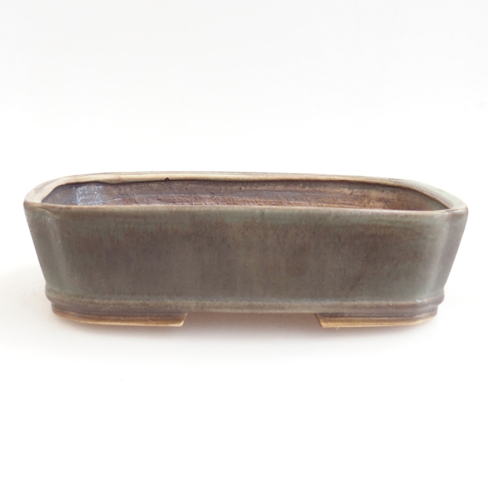 Ciotola per bonsai in ceramica 24 x 20,5 x 6 cm, verde