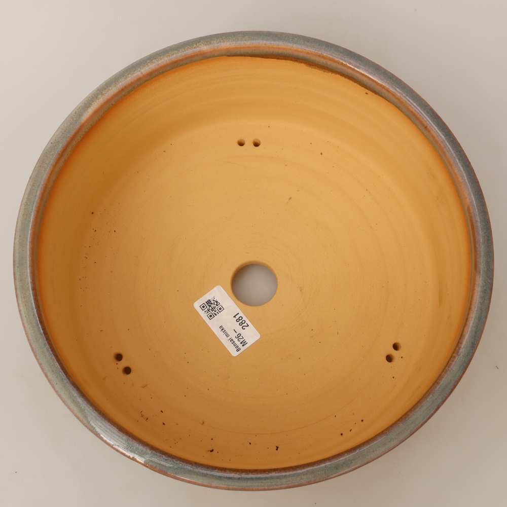 Vaso in ceramica per bonsai 24 x 24 x 9 cm, colore grigio