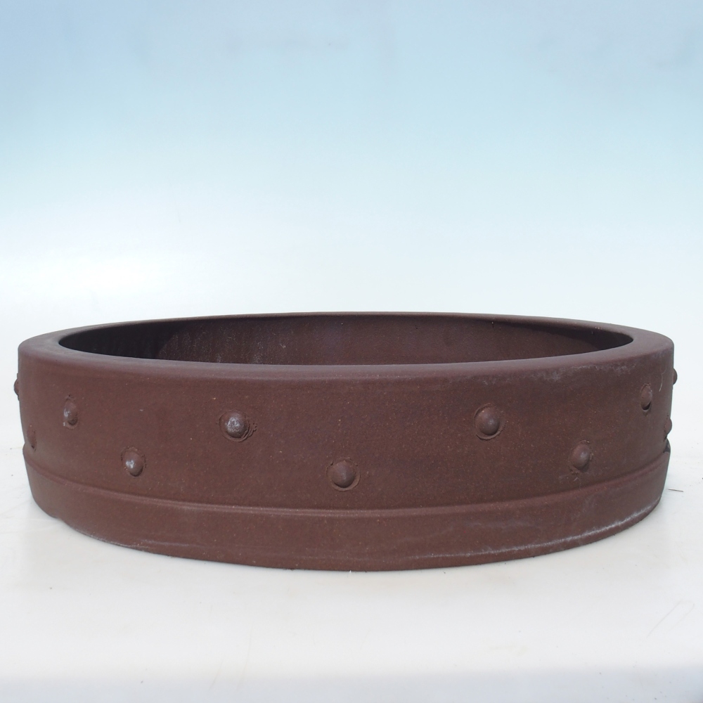 Ciotola per bonsai 41,5 x 41,5 x 9,5 cm - marrone